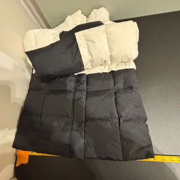 Tommy Hilfiger Womens Colorblock Puffer Jacket M Black & White Winter Coat - Picture 5 of 12